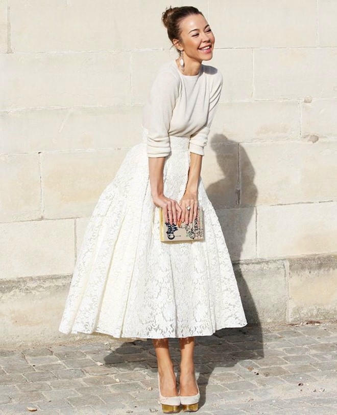 Kết quả hình ảnh cho Váy midi vintage sao Châu Âu